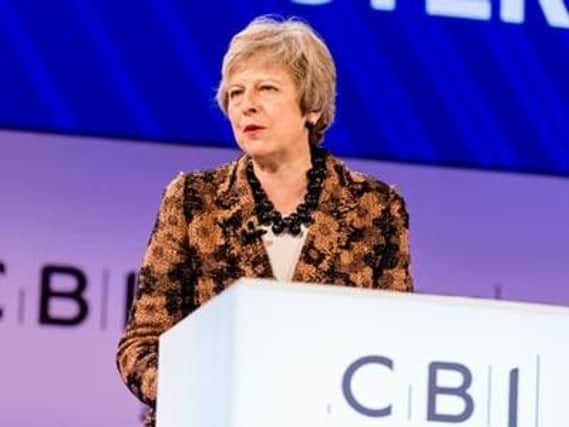 Prime Minister Theresa May at the CBI conference