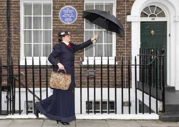 A blue plaque adorns the home of Mary Poppins writer PL Travers
