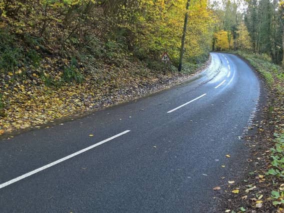This road will be closed for two weeks due to a void
