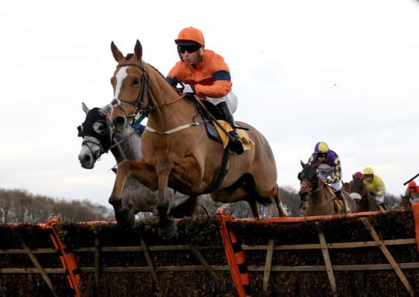 Sam Spinner and Joe Colliver in winning action at Haydock a year ago.