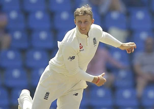 England's captain Joe Root delivers a ball during the second day of the second test match between Sri Lanka and England. (AP Photo/Eranga Jayawardena)