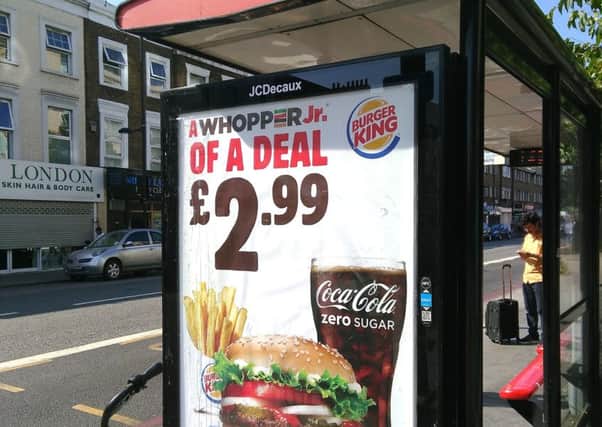 Adverts for Burger King and McDonald's were banned after they were placed less than 100 metres from the gates of primary schools.