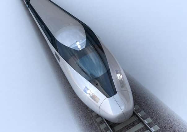 This concept design from HS2 shows how the high-speed trains could look.