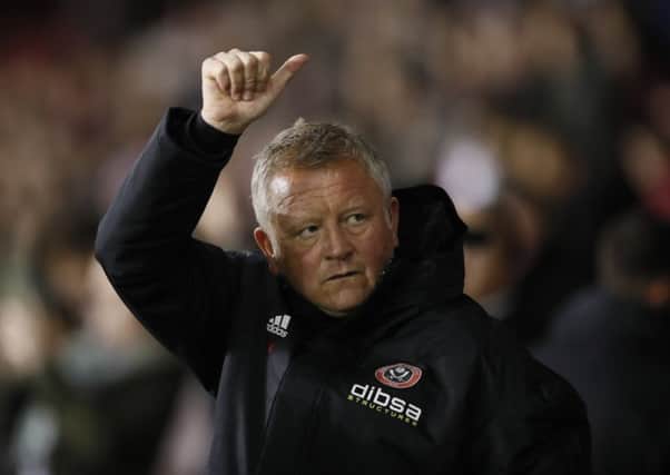 Sheffield United manager Chris Wilder made a veiled attack on neighbours Wednesday with some of his pre-match praise for Rotherham United (Picture: Simon Bellis/Sportimage).