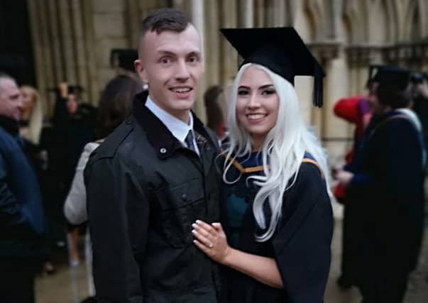 Kate Woodward and fiance Tom Hardie