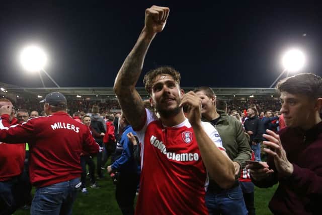 Good spirit: Rotherham United's Joe Mattock celebrates after the final whistle during the Sky Bet League One Playoff semi-final at the New York Stadium, Rotherham. (Picture: Martin Rickett/PA Wire)
