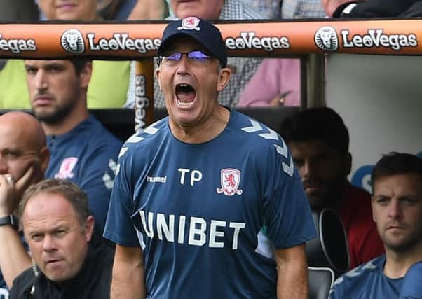 Middlesbrough manager Tony Pulis during the Sky Bet Championship match at Carrow Road, Norwich. (Picture: Joe Giddens/PA Wire)