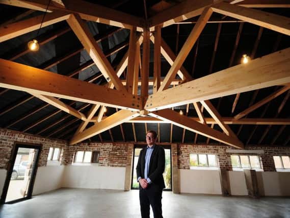 James Mills at Woolas Barn, which has been converted into a wedding venue after falling out of agricultural use. Picture by Simon Hulme.