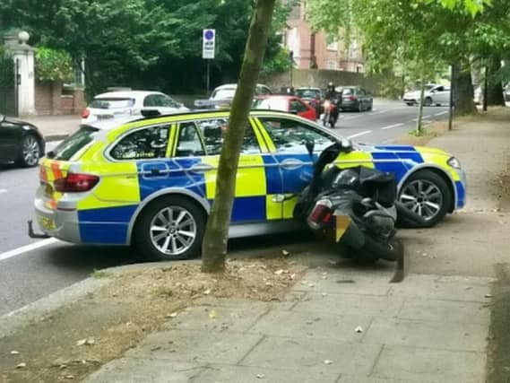 Police can ram moped riders off their bikes now