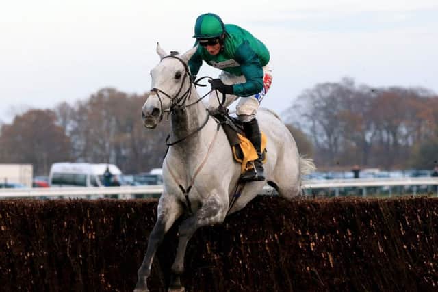 Bristol De Mai ridden by Daryl Jacob clears the last fence and wins the Betfair Steeple Chase during Betfair Chase Day at Haydock Park (Picture: Clint Hughes/PA Wire)
