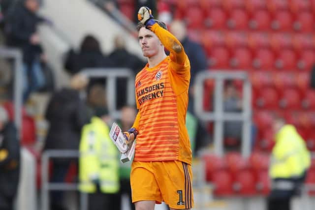 CONFIDENT: Sheffield United's Dean Henderson with his man of the match award  at the New York Stadium. Picture: Simon Bellis/Sportimage