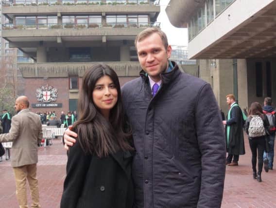 British academic Matthew Hedges with his wife Daniela Tejada. Mr Hedges, who was last week jailed for life in the United Arab Emirates on a spying charge, has been pardoned, an official in the UAE said. PIC: Daniela Tejada/PA Wire