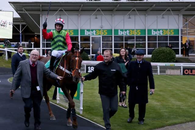 The Cheltenham Gold Cup remaisn the top target for Definitly Red after the horse's Charlie Hall Chase win.