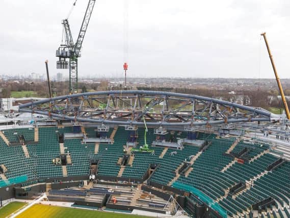 Severfield  has worked on the installation of the retractable roof for Wimbledon's  No.1 Court