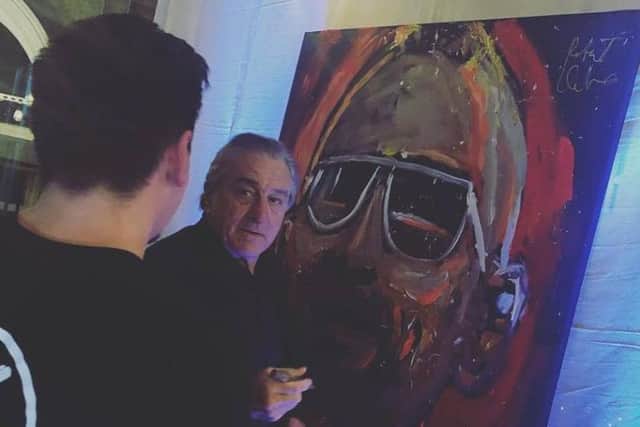 Hollywood superstar De Niro signed canvasses for fans in Halifax.