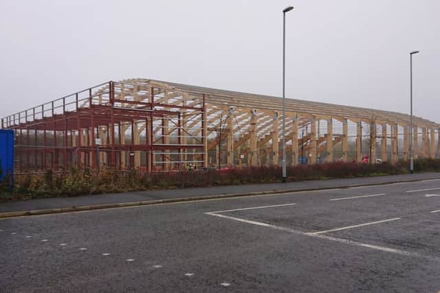Leeds ice rink, seen under construction last week, is set to open 'early next year'.