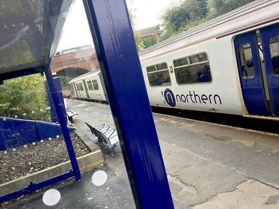 Services between Barnsley and Huddersfield are cancelled until further notice due to a fallen tree.
