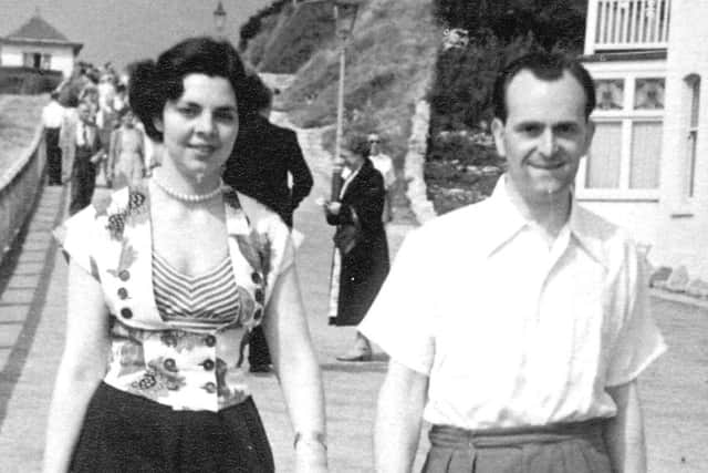 Harry with wife Friede on holiday in 1952.