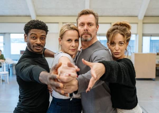 Members of the cast of Sheffield Theatres production of Kiss Me Kate in rehearsal. (Picture:  Manuel Harlan).