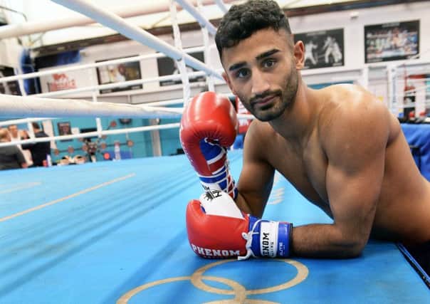 Bradford boxer Harris Akbar: At the EIS in Sheffield where he is training in a bid to reach the Olympics in Tokyo. Picture: Steve Ellis
