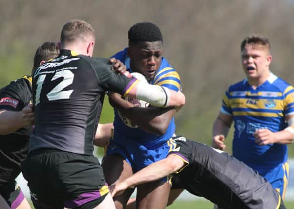 Muizz Mustapha in action for Leeds Rhinos' Under-19s 

Picture courtesy of Leeds Rhinos.