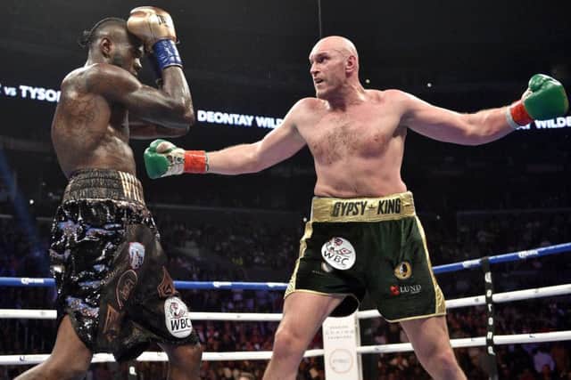 Is that all you've gopt:: Tyson Fury taunts Deontay Wilder. Pictures: Lionel Hahn/PA