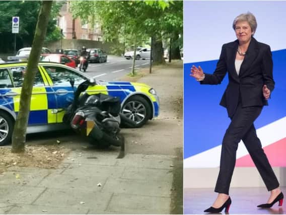 Theresa May has backed police ramming moped thieves