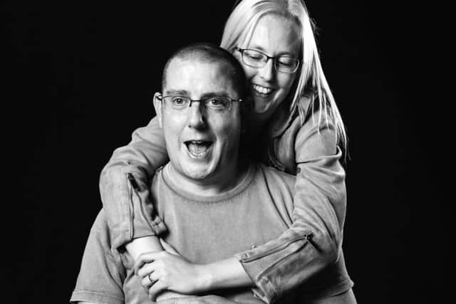 Jo and Neil Faultless, who feature in MS Connection, a photography exhibition telling the stories behind that statistic. Photo: Louis Browne