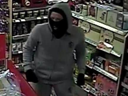 The second robber was wearing a balaclava.