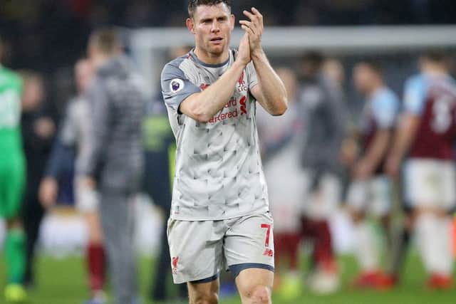 Liverpool's James Milner reacts after his side's win at Burnley (Picture: PA)