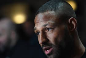 Kell Brook at the press conference ahead of his fight with Michael Zerafa.
