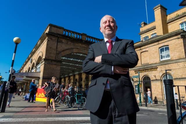 Date: 25th June 2018.
Picture James Hardisty.
Shadow Transport Secretary Andy McDonald at York Station, to highlight the Government's failure on rail.