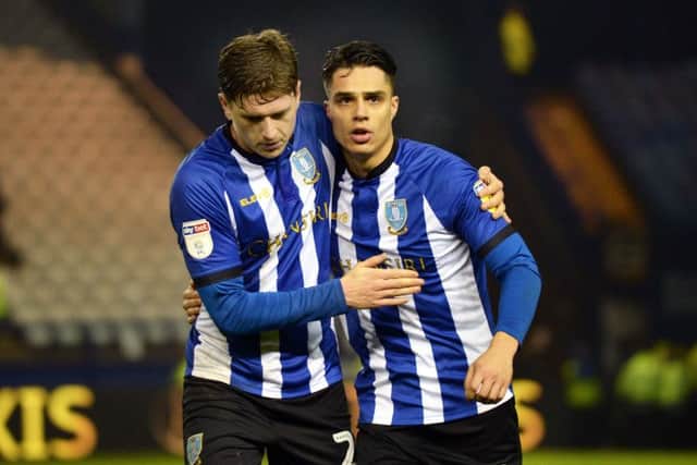 DERBY DAY: Sheffield Wednesday midfielder Joey Pelupessy, right, with team-mate Adam Reach, accepts results are key for Owls. Picture: Steve Ellis