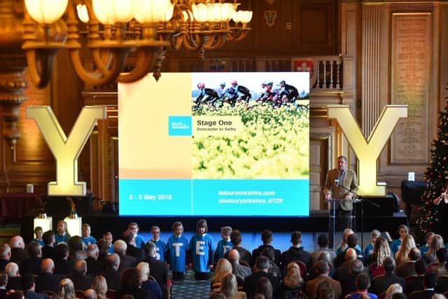 The 2019 Tour de Yorkshire Route Presentation, Leeds Civic Hall.
 Picture: Simon Wilkinson/SWpix.com.