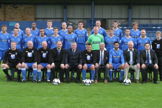 Farsley Celtic: The last team photo taken in August, 2008 before the administrators moved in.