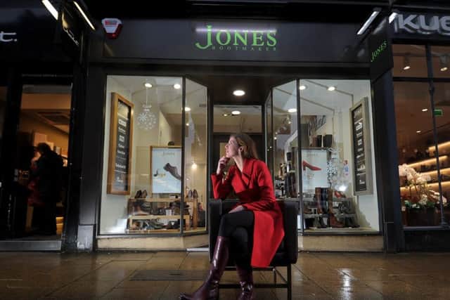 Kate Clarke wears tan leather knee-high boot, Â£160, at Jones the Bootmaker, James Street, Harrogate. Picture by Simon Hulme