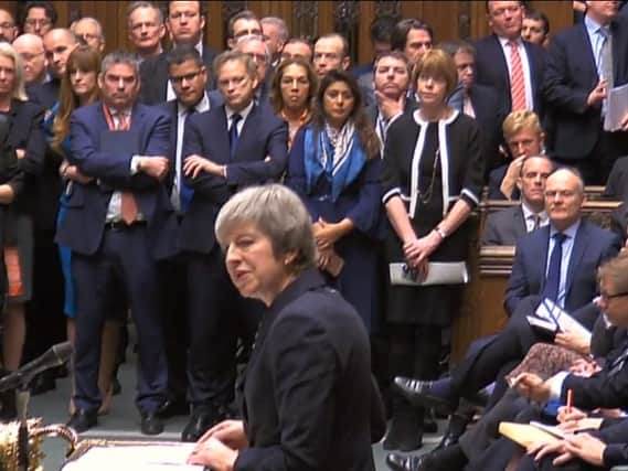Theresa May addresses the Commons today
