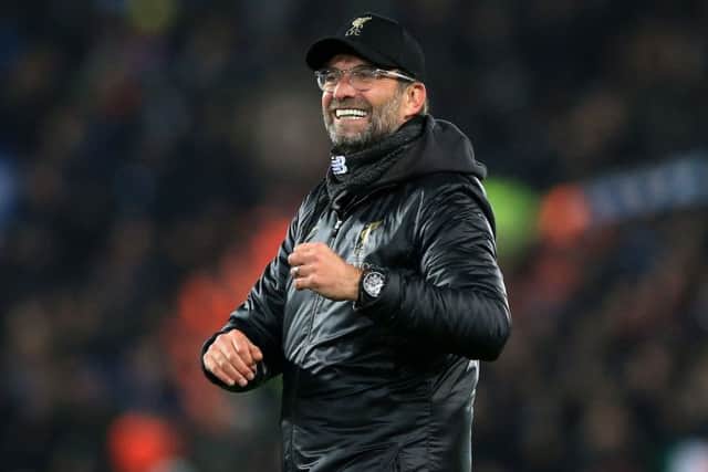 GOOD NIGHT: Liverpool manager Jurgen Klopp. Picture: Peter Byrne/PA Wire