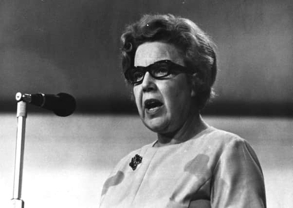 Alice Bacon speaking at the Labour conference in Blackpool in 1968.
