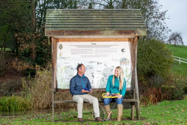 Paul Procter and Marina Gibson launch The Fishing Show which will be held at the Great Yorkshire Showground in June 2019. Picture by Charlotte Graham.