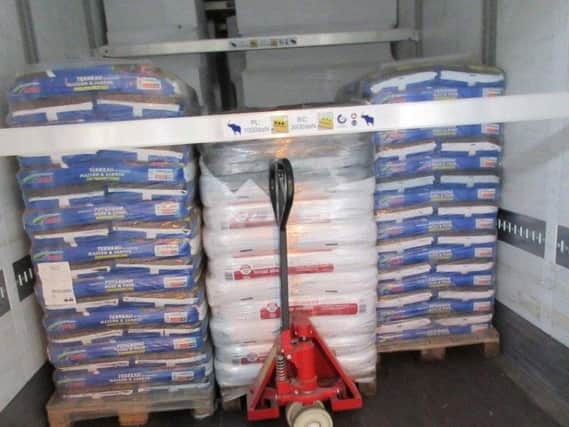 Millions of cigarettes were found hidden behind bags of soil in the lorry driver by Sabastiaan Gahr.