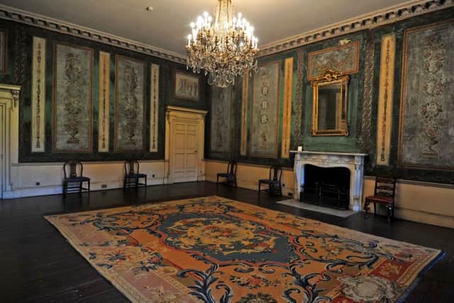 13 November  2018......  The green dining room at Wentworth Woodhouse, the vast country house between Rotherham and Barnsley which has launched an ambitious renovation plan.  Picture Tony Johnson.