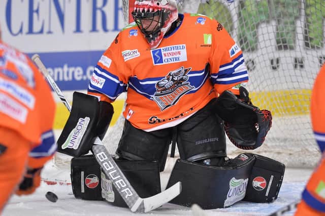 IN FORM: Sheffield Steelers' netminder Matt Climie was in top form, but couldn't prevent defeat to Coventry at home on Saturday night. Picture: Dean Woolley.