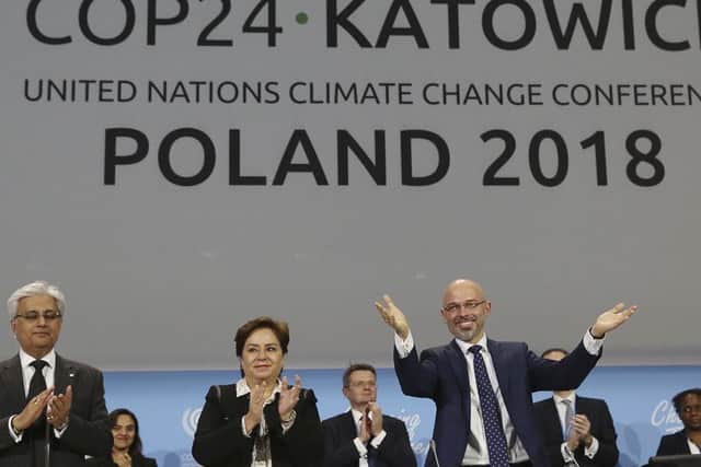 Leaders at the climate change conference in Poland.