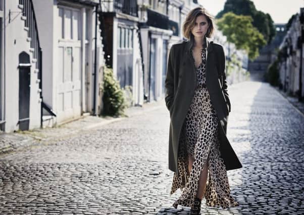 Somerset by Alice Temperley leopard maxi dress, Â£140, and coat, Â£280, both at John Lewis.