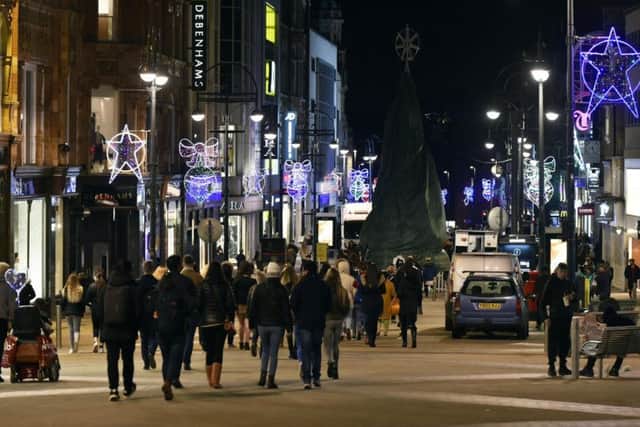 Christmas lights in Leeds. Picture: Steve Riding
