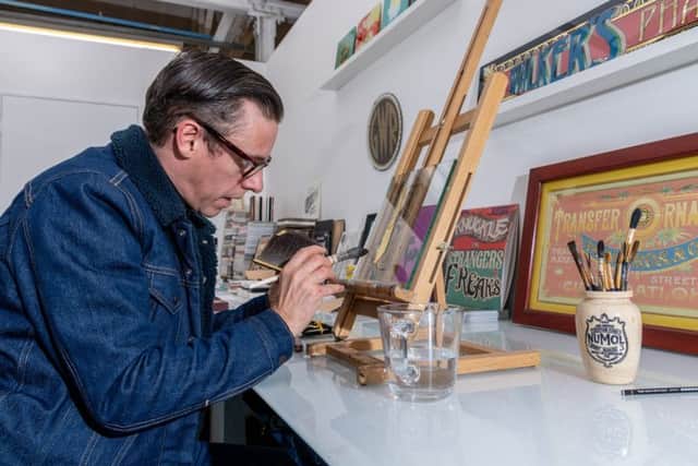 Robert says there has been a resurgence of interest in the craft of signwriting and in those wanting to learn the skills, after modern techniques had almost made it extinct.