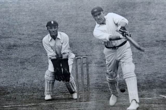 Wilfred Rhodes in action for Yorkshire
