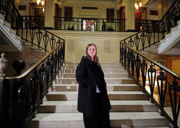 Fashion designer Rita Britton at Barsnley Town Hall.