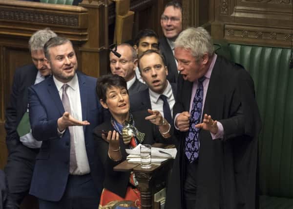 Tory MPs surround Speaker John Bercow over claims Labour leader Jeremy Corbyn insulted Theresa May at Prime Minister's Questions.